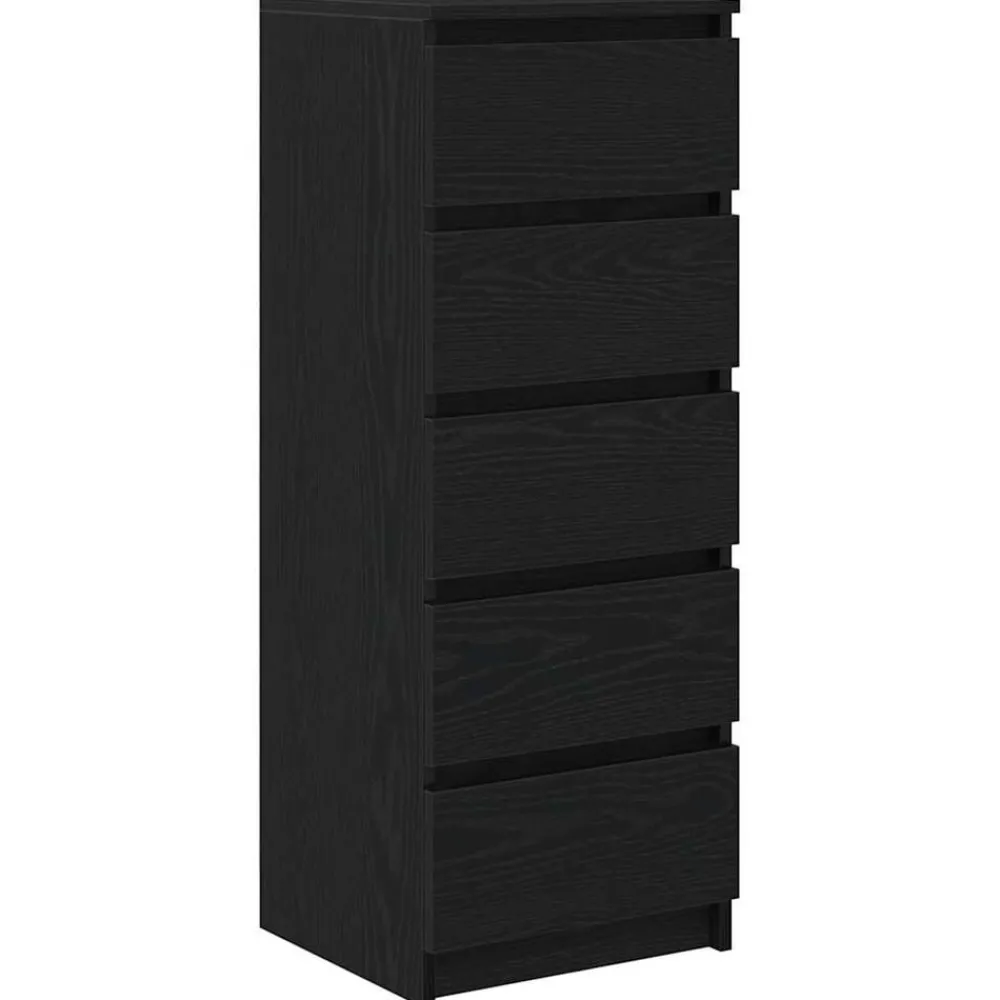 Kasten & Opbergmeubelen*vidaXL Dressoir met lades 37,5x35x99 cm spaanplaat kleurig Zwart eiken