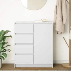 Kasten & Opbergmeubelen*vidaXL Dressoir met lades 71x35x84 cm spaanplaat Wit