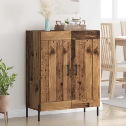 Kasten & Opbergmeubelen*vidaXL Dressoir 69,5 x 34 x 90 cm Gemonteerd hout en ijzer Oud hout
