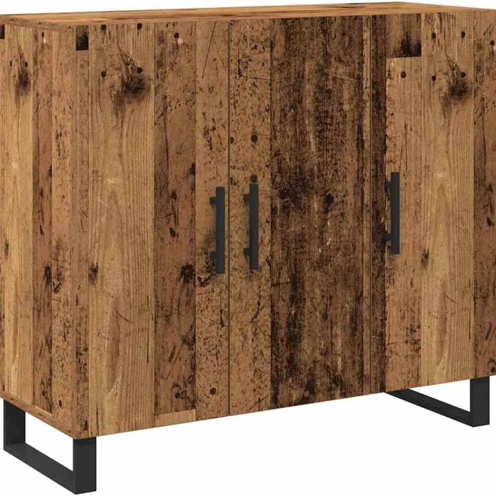 Dressoir Oudhout 90 x 34 x 80 cm Bewerkt hout>vidaXL Online