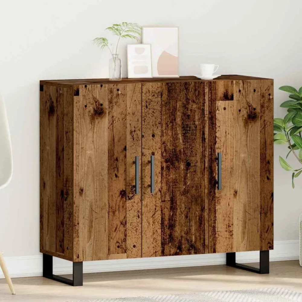 Dressoir Oudhout 90 x 34 x 80 cm Bewerkt hout>vidaXL Online