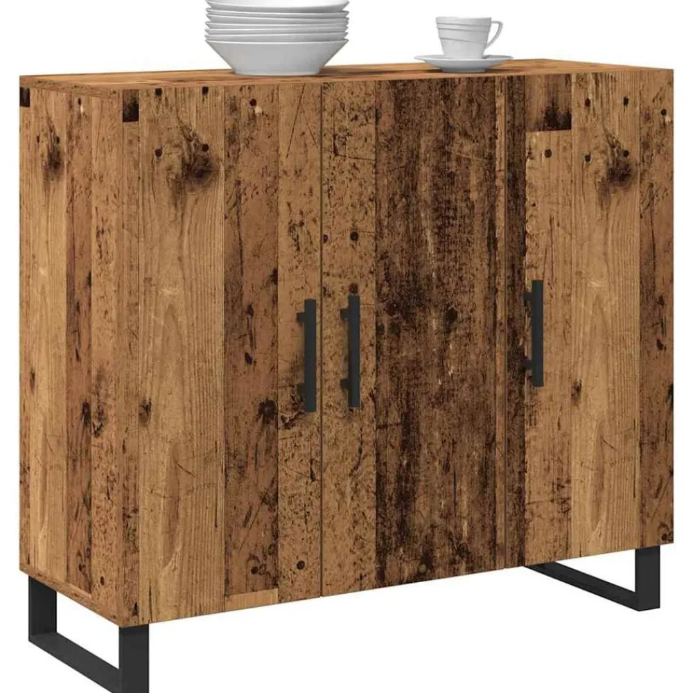 Dressoir Oudhout 90 x 34 x 80 cm Bewerkt hout>vidaXL Online