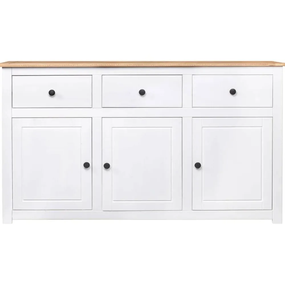 Kasten & Opbergmeubelen*vidaXL Dressoir Panama Range 135x40x80 cm massief grenenhout Wit