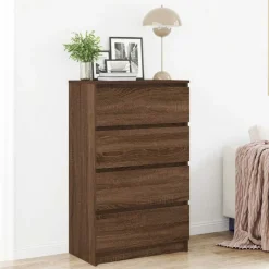 Kasten & Opbergmeubelen*vidaXL Dressoir 60x35x98,5 cm bewerkt hout bruin eikenkleur
