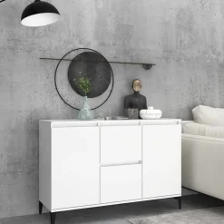 Kasten & Opbergmeubelen*vidaXL Dressoir 102x35x70 cm bewerkt hout Wit