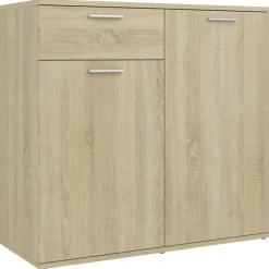 Kasten & Opbergmeubelen*vidaXL Dressoir 80x36x75 cm bewerkt hout kleurig Sonoma eiken