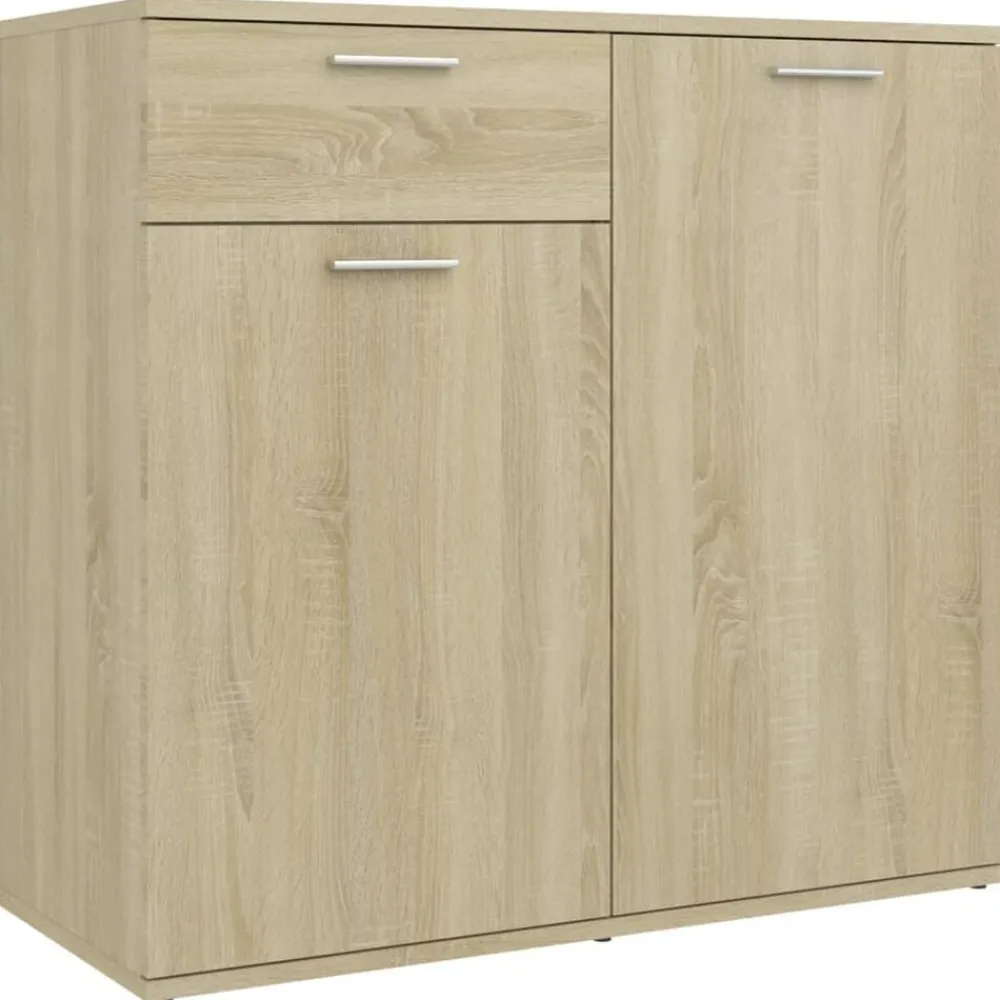 Kasten & Opbergmeubelen*vidaXL Dressoir 80x36x75 cm bewerkt hout kleurig Sonoma eiken