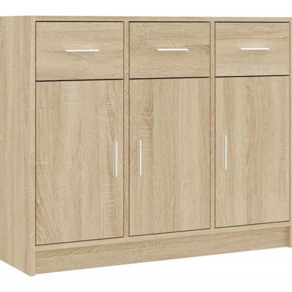 Dressoir 91x28x75 cm bewerkt hout kleurig>vidaXL Discount