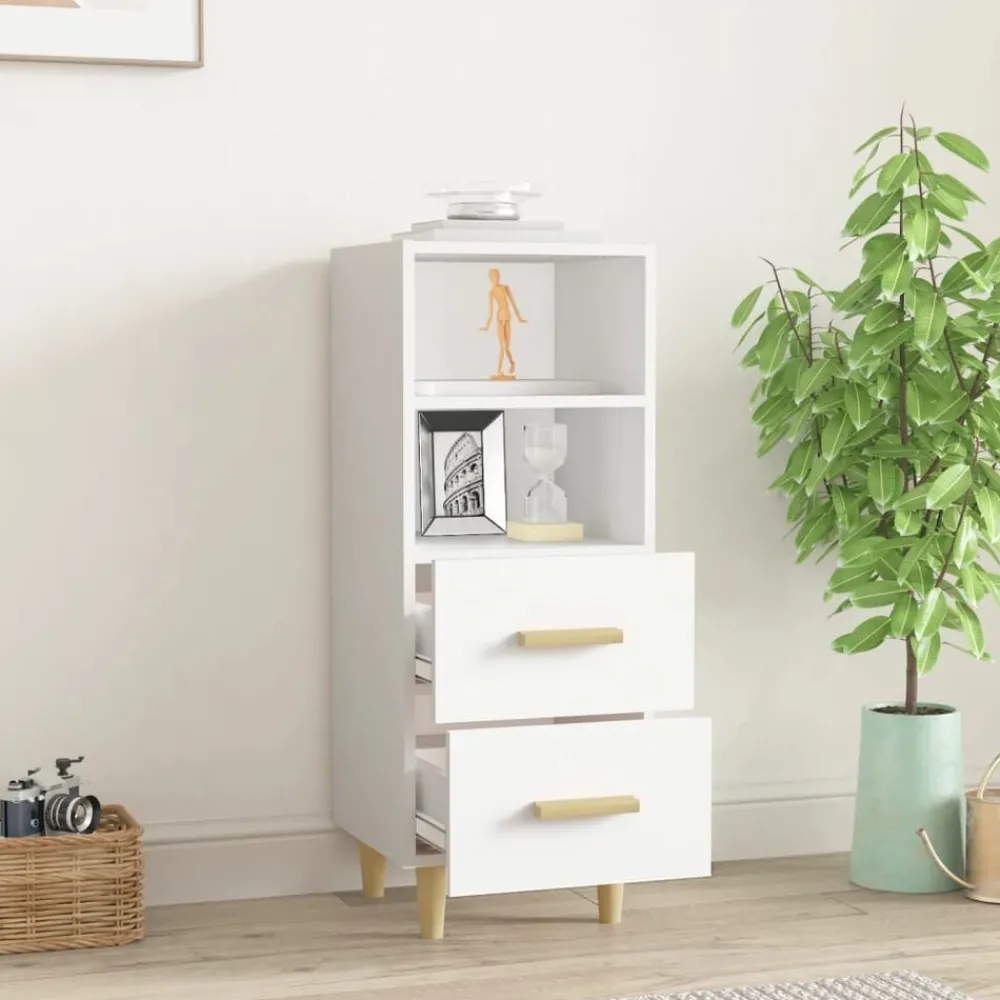 Kasten & Opbergmeubelen*vidaXL Dressoir 34,5x34x90 cm bewerkt hout Wit