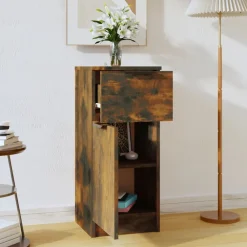 Dressoir 30x30x70 cm bewerkt hout kleurig><noscript><img width=