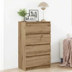 Dressoir 60x35x98,5 cm bewerkt hout artisanaal eikenkleur>vidaXL Hot