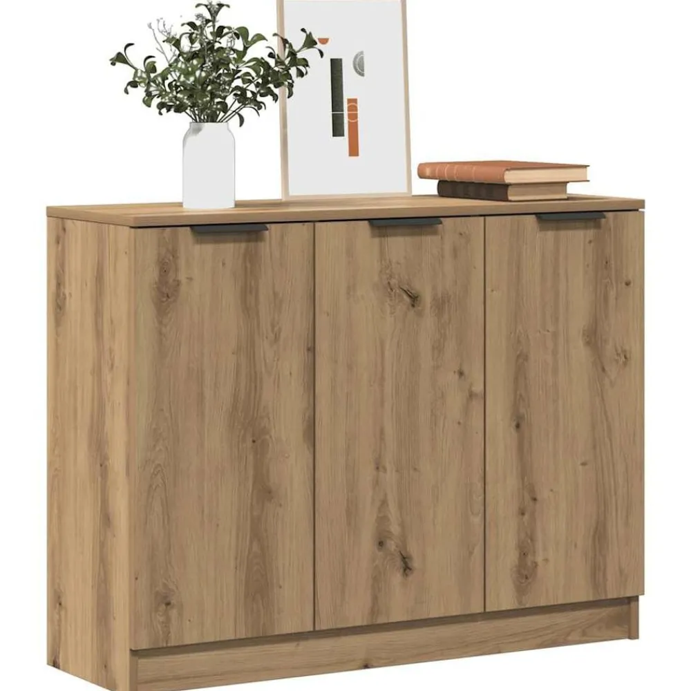 Dressoir 90,5x30x70 cm bewerkt hout artisanaal eikenkleur>vidaXL New