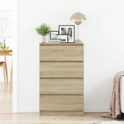 Dressoir 60x35x98,5 cm bewerkt hout kleurig><noscript><img width=