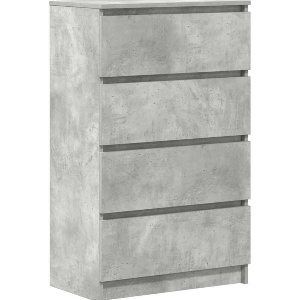 Kasten & Opbergmeubelen*vidaXL Dressoir 60x35x98,5 cm bewerkt hout Betongrijs