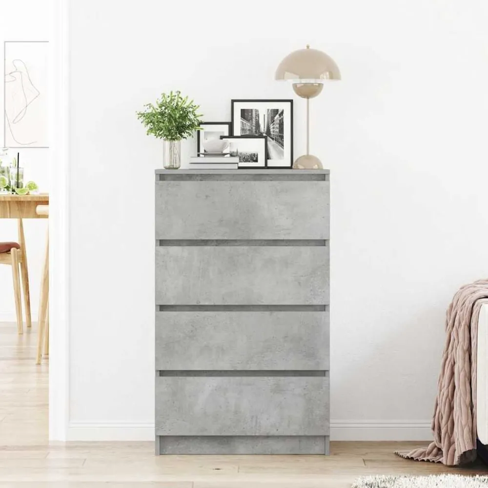 Kasten & Opbergmeubelen*vidaXL Dressoir 60x35x98,5 cm bewerkt hout Betongrijs