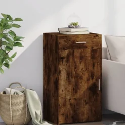 Kasten & Opbergmeubelen*vidaXL Dressoir 50x42,5x93 cm bewerkt hout kleurig Gerookt eiken