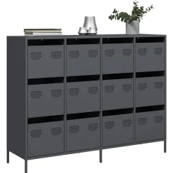 Kasten & Opbergmeubelen*vidaXL Dressoir 135x39x103,5 cm koudgewalst staal kleurig Antraciet