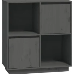 Kasten & Opbergmeubelen*vidaXL Dressoir 74x35x80 cm massief grenenhout Grijs