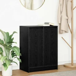 Kasten & Opbergmeubelen*vidaXL Dressoir 57x34x76 cm spaanplaat kleurig Zwart eiken