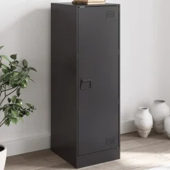 Kasten & Opbergmeubelen*vidaXL Dressoir 34,5x39x107 cm staal Zwart