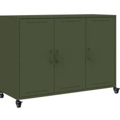 Dressoir 100,5x39x72 cm staal olijf>vidaXL Discount
