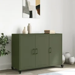 Dressoir 100,5x39x72 cm staal olijf><noscript><img width=