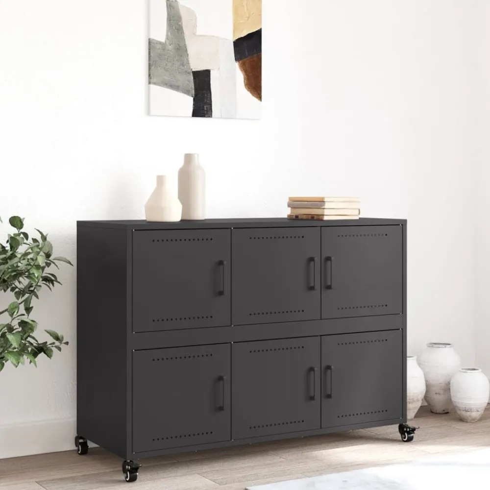 Dressoir 100,5x39x72 cm staal>vidaXL Hot
