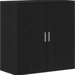 Kasten & Opbergmeubelen*vidaXL Dressoir 79 x 38 x 80 cm Bewerkt hout Zwart eiken