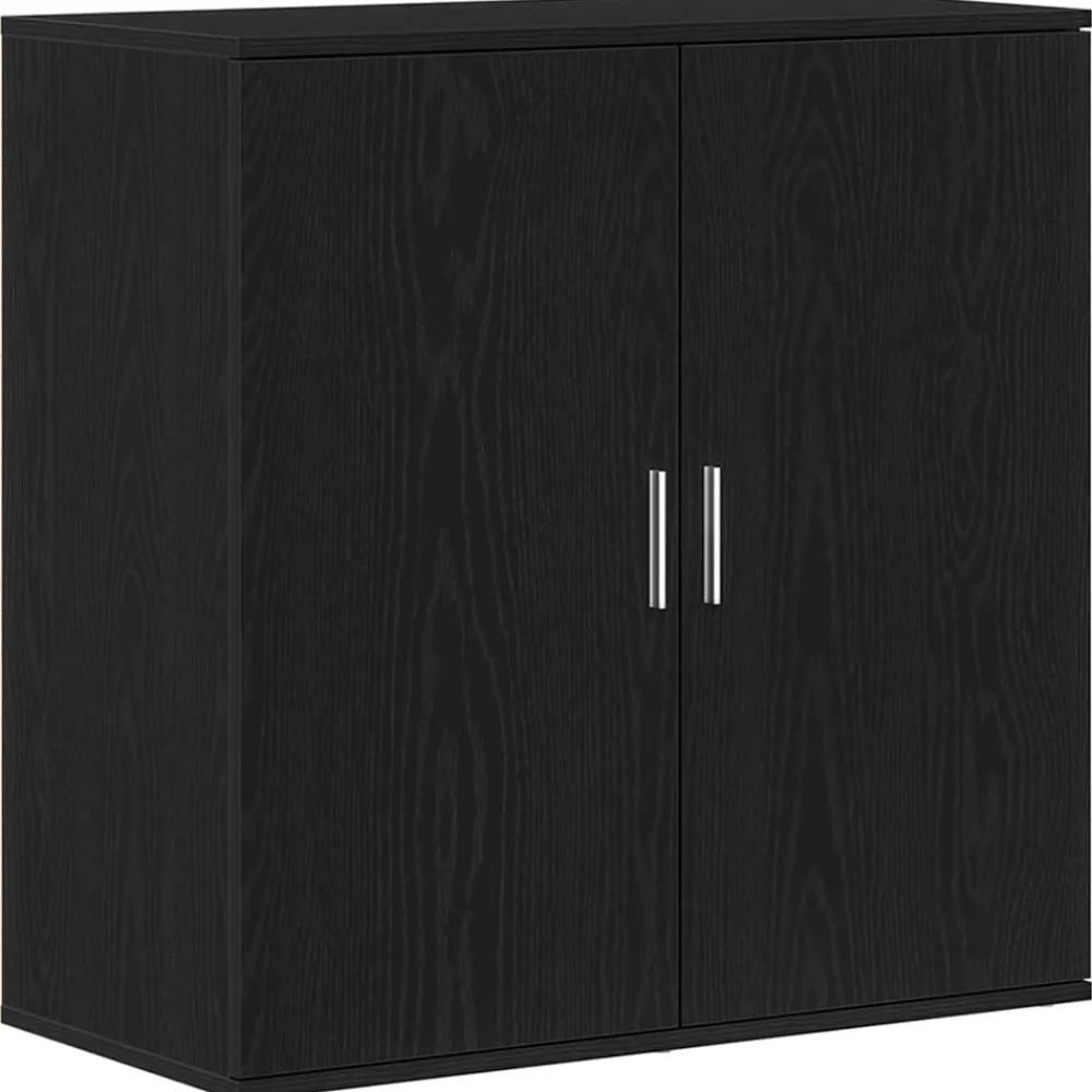 Kasten & Opbergmeubelen*vidaXL Dressoir 79 x 38 x 80 cm Bewerkt hout Zwart eiken
