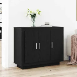 Kasten & Opbergmeubelen*vidaXL Dressoir 92 x 35 x 75 cm Bewerkt hout Zwart eiken