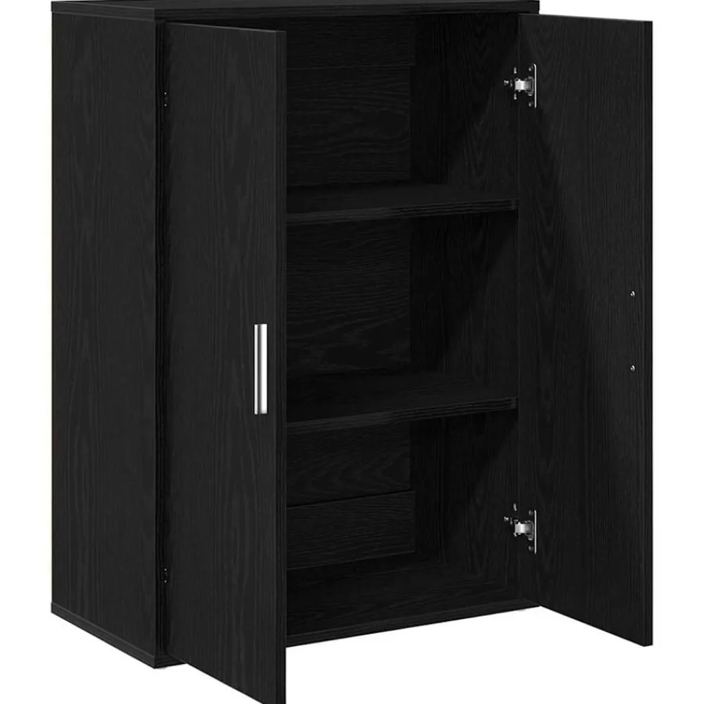 Kasten & Opbergmeubelen*vidaXL Dressoir 60 x 31 x 84 cm Bewerkt hout Zwart eiken