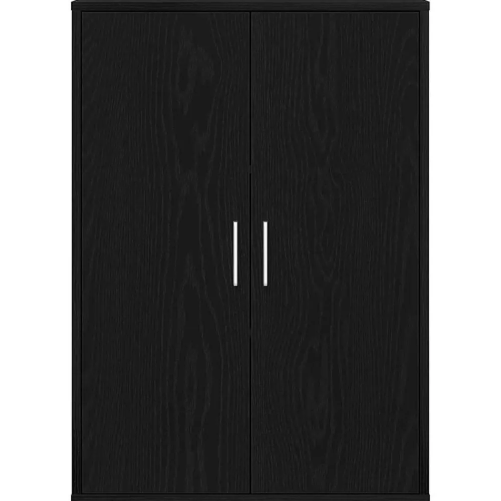 Kasten & Opbergmeubelen*vidaXL Dressoir 60 x 31 x 84 cm Bewerkt hout Zwart eiken