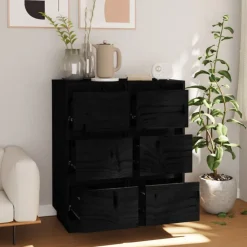 Dressoirs 2 st 32x34x75 cm massief grenenhout><noscript><img width=