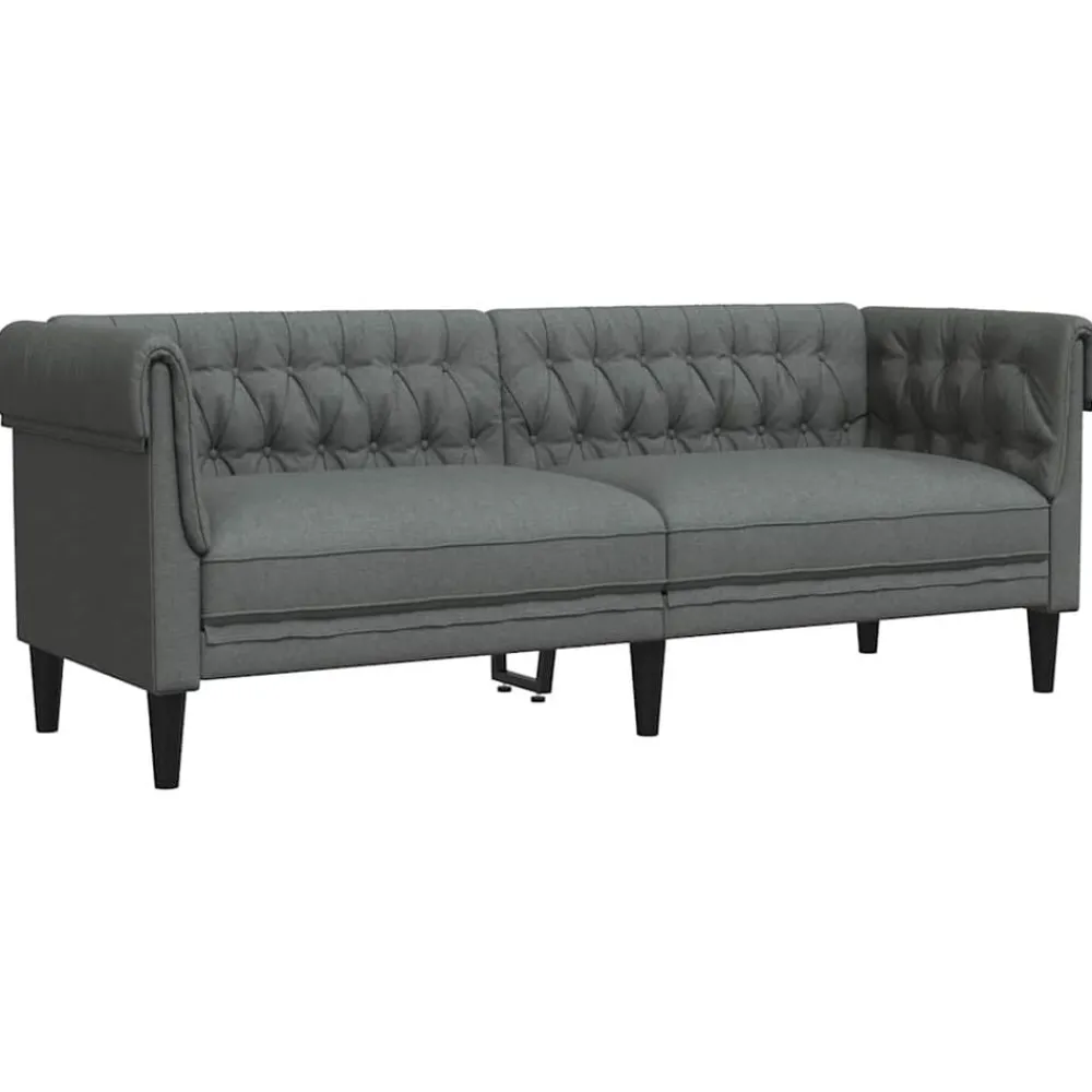 Driezitsbank Chesterfield-stijl stof>vidaXL New