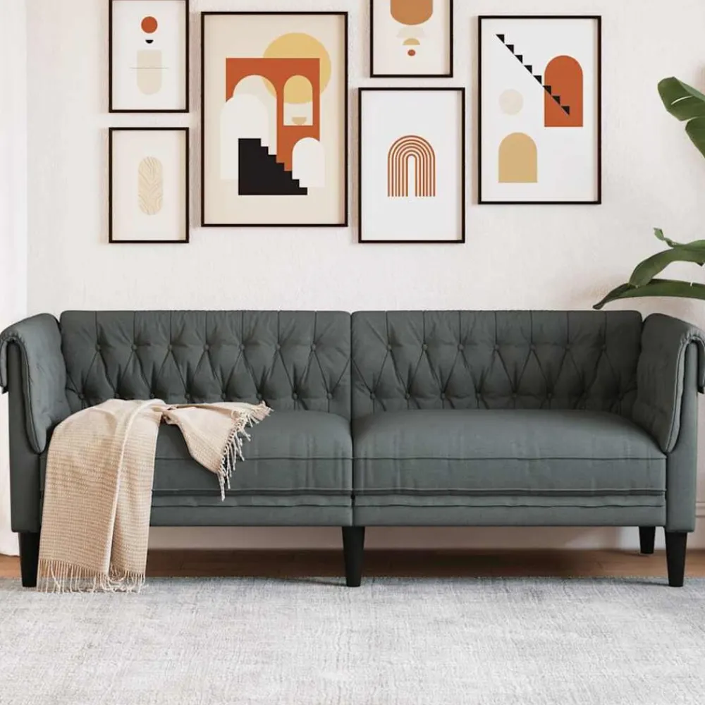 Driezitsbank Chesterfield-stijl stof>vidaXL New