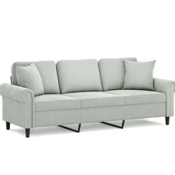 Driezitsbank met sierkussens 180 cm fluweel>vidaXL Online