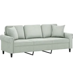 Driezitsbank met sierkussens 180 cm fluweel><noscript><img width=