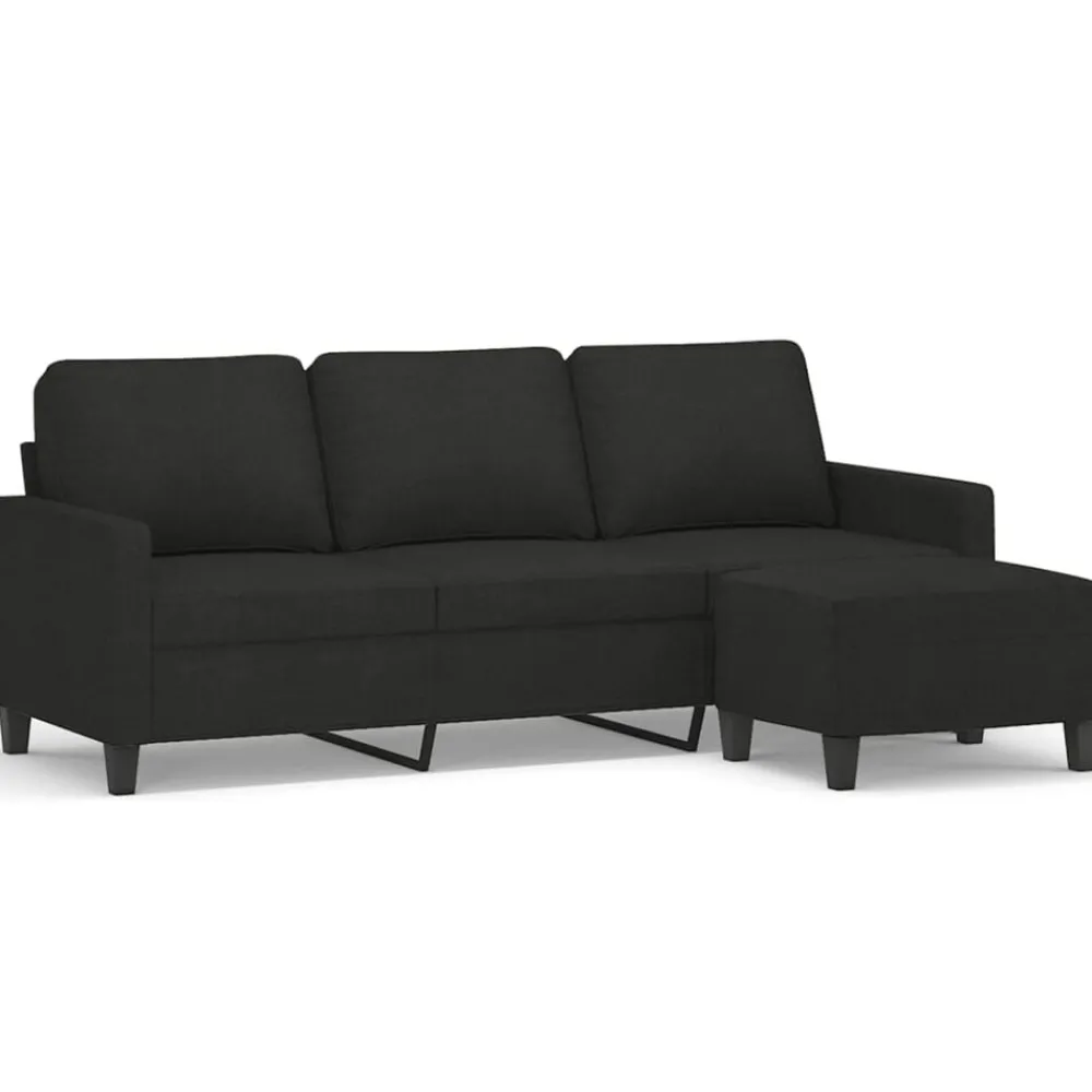 Driezitsbank met voetenbank 180 cm stof>vidaXL Discount