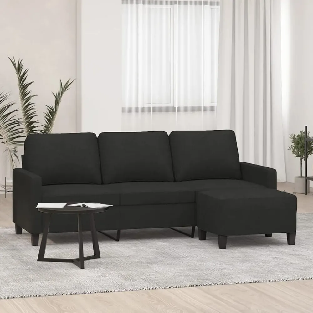 Driezitsbank met voetenbank 180 cm stof>vidaXL Discount