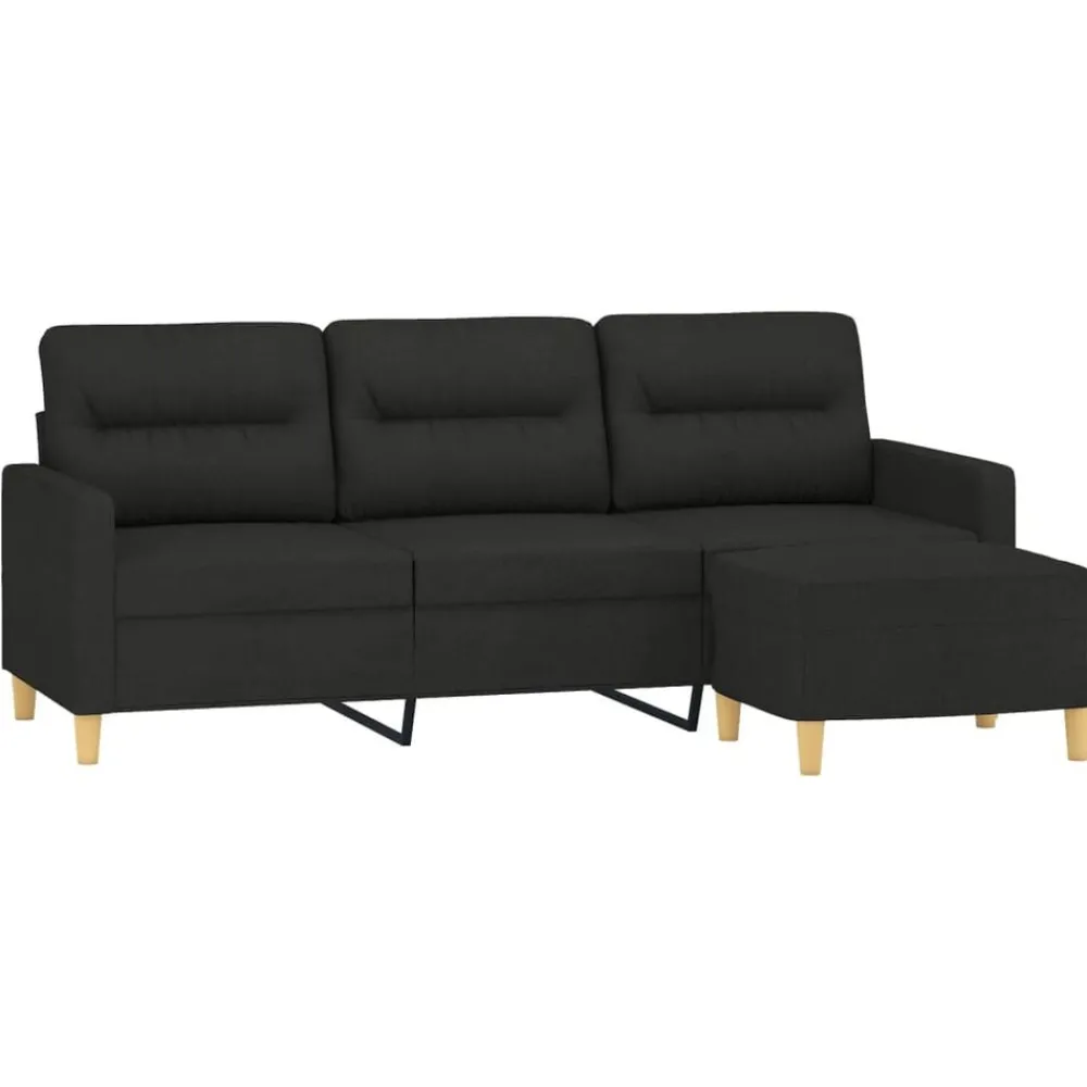 Driezitsbank met voetenbank 180 cm stof>vidaXL Hot