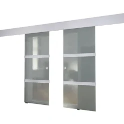 Bouwmaterialen*vidaXL Dubbele schuifdeur glas
