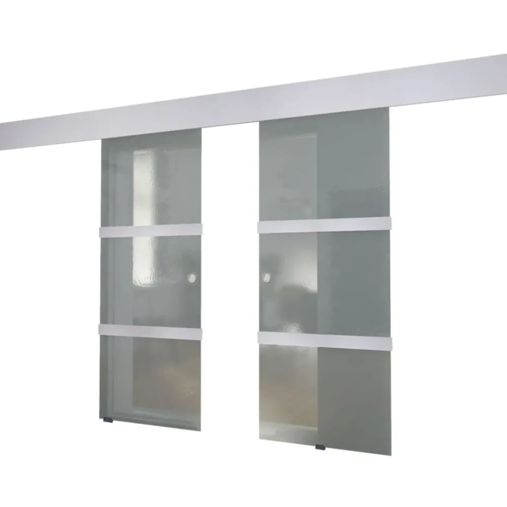 Bouwmaterialen*vidaXL Dubbele schuifdeur glas