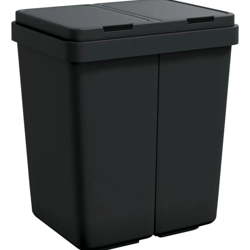 Dubbele vuilnisbak 2x25 L kleurig>vidaXL Discount