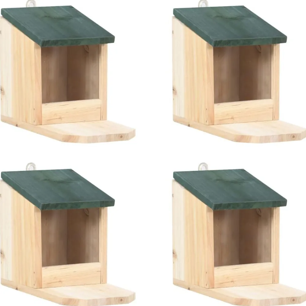 Huisdierbenodigdheden*vidaXL Eekhoornhuisjes 4 st vurenhout