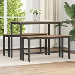 Bankjes*vidaXL Eetbank Artisan Eiken 100 x 32,5 x 48,5 cm artisanaal eikenkleurig