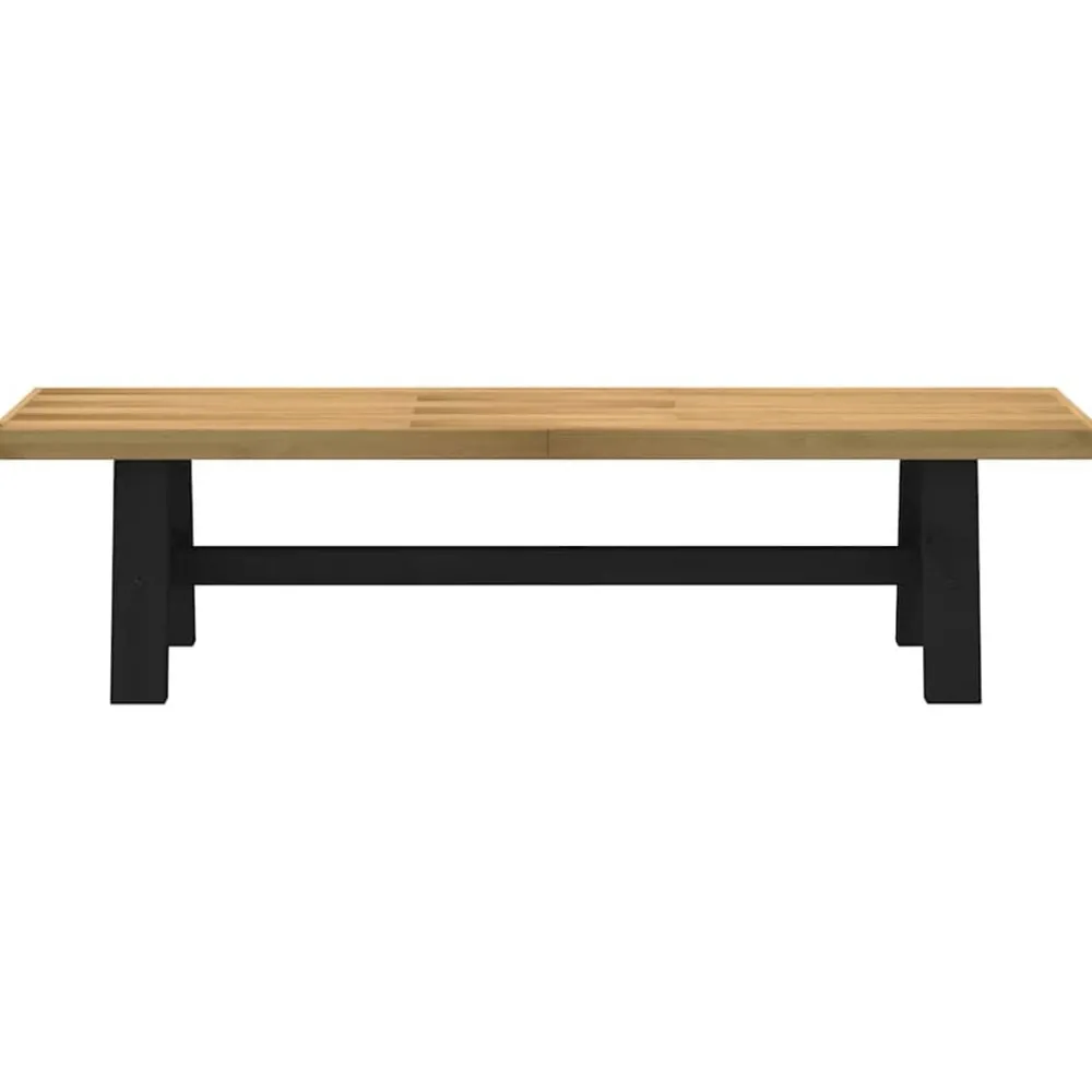 Eetbank NOAIN A-vormige poten 180x40x45 cm massief hout>vidaXL Hot