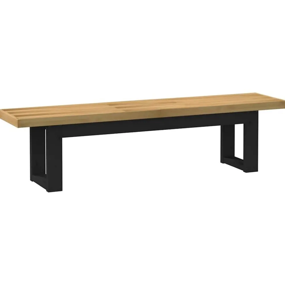 Eetbank NOAIN U-vormige poten 180x40x45 cm massief hout>vidaXL Outlet