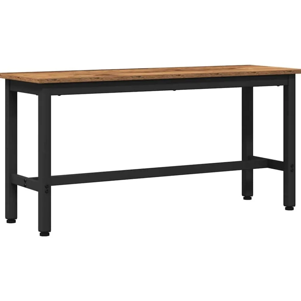 Eetbank Oudhout 100 x 32,5 x 48,5 cm Engineered hout en staal>vidaXL Sale