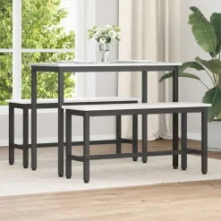 Bankjes*vidaXL Eetbank 100 x 32,5 x 49 cm Massief grenenhout Wit