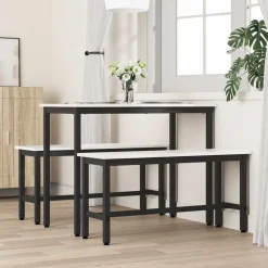 Bankjes*vidaXL Eetbank 100 x 32,5 x 49 cm Massief grenenhout Wit